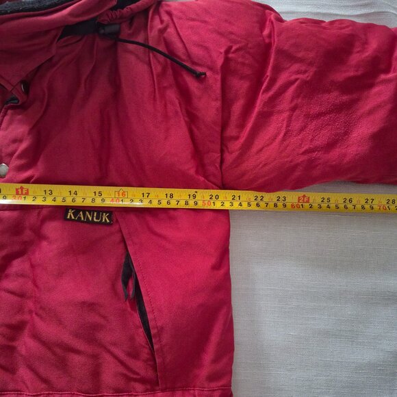 Kanuk Red hooded Parka/ Coat  Made in Canada - Picture 13 of 15